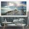 Designart - Vintage Pathway into the Ocean - Sea Bridge Canvas Art Print